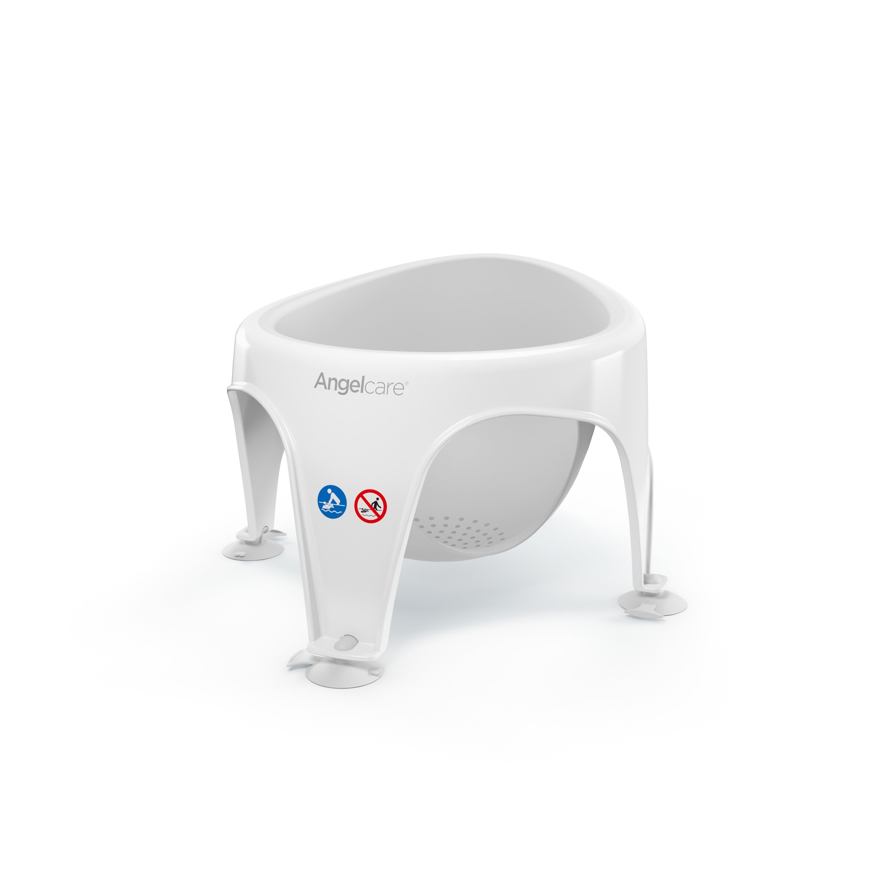 Angelcare badestol 6–10 mnd – med sugekopper, greywhite