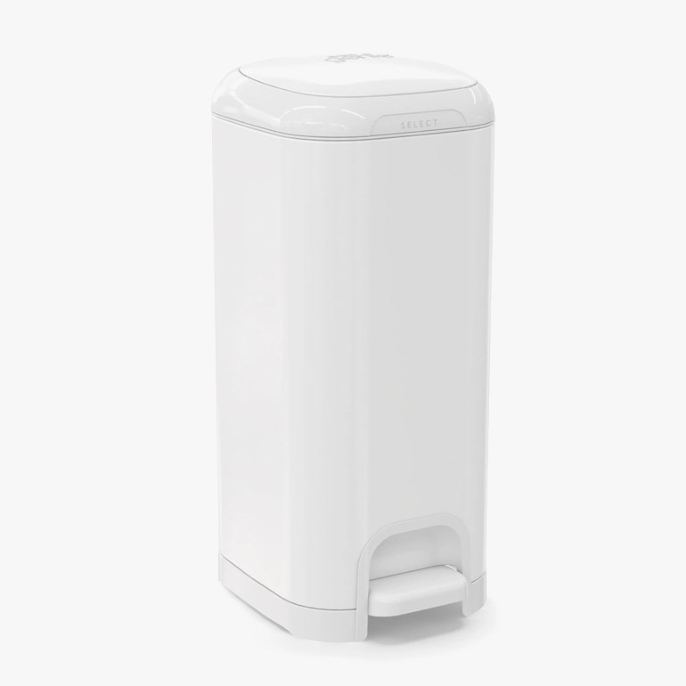 Diaper Genie Select bleiebøtte i stål Hvit - 11042463-White-One Size - 1