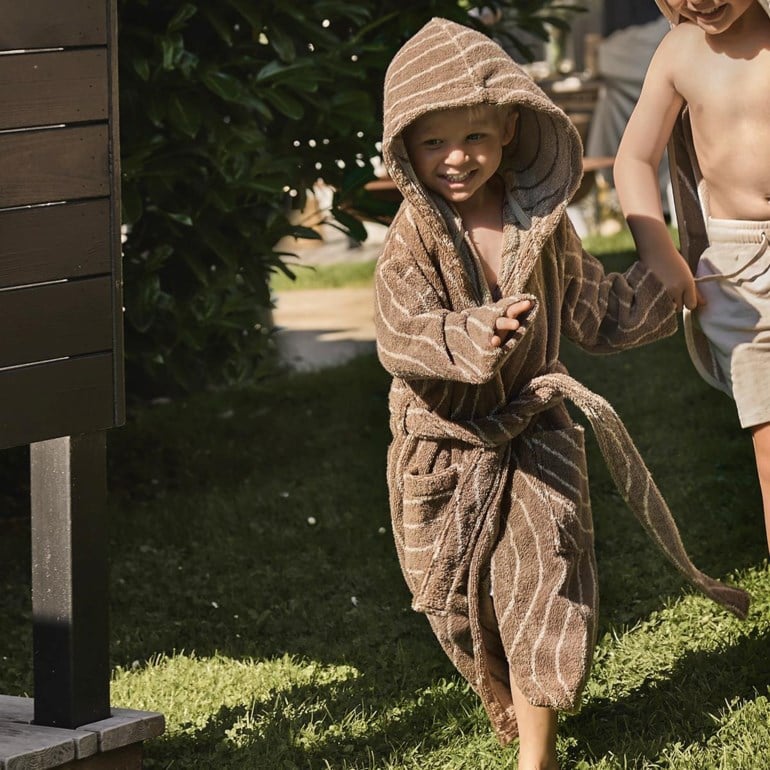 Badekåpe Woodland, Økologisk bomull Beige - 11042466-cappuccino-3-4year - 1