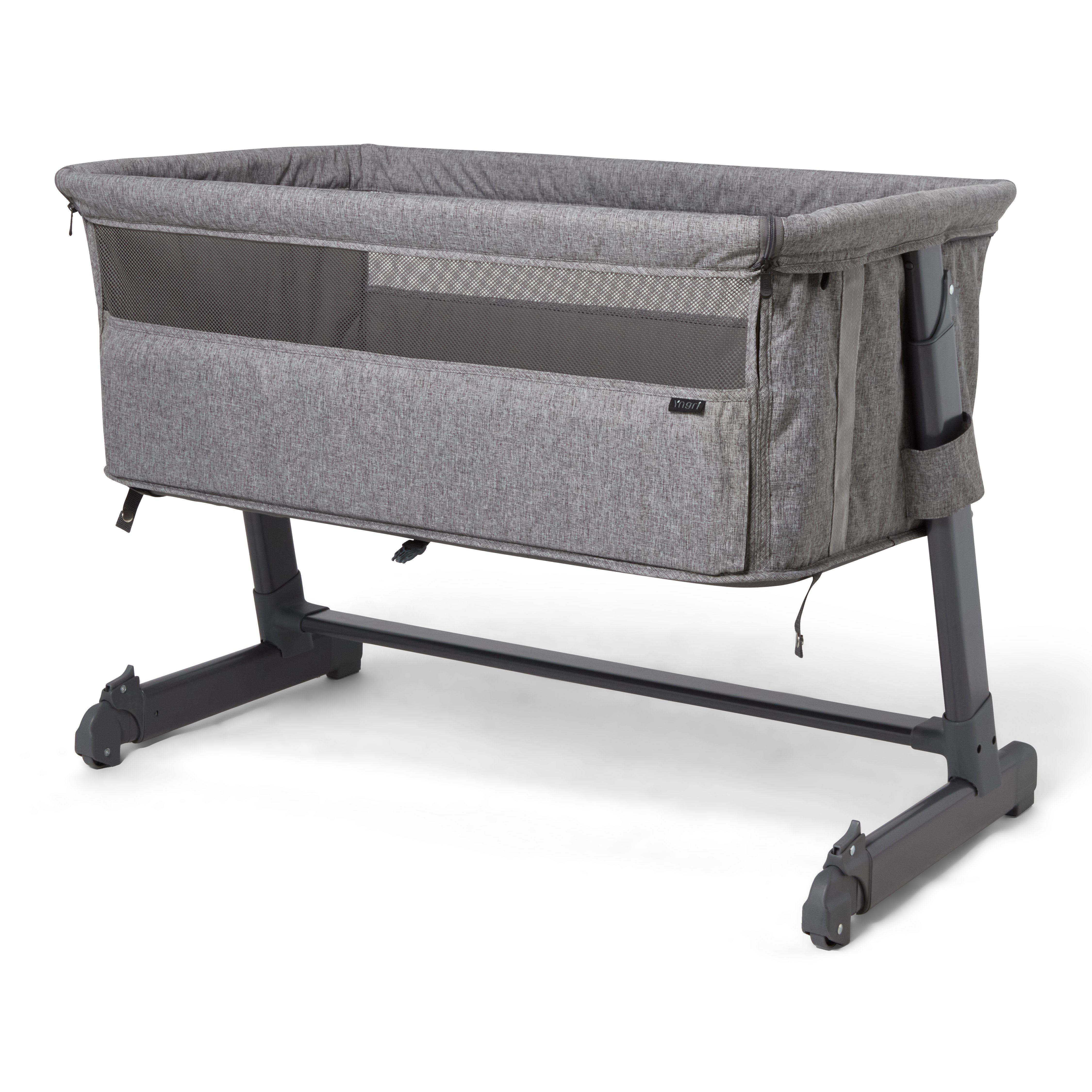 Tova bedside crib, grey