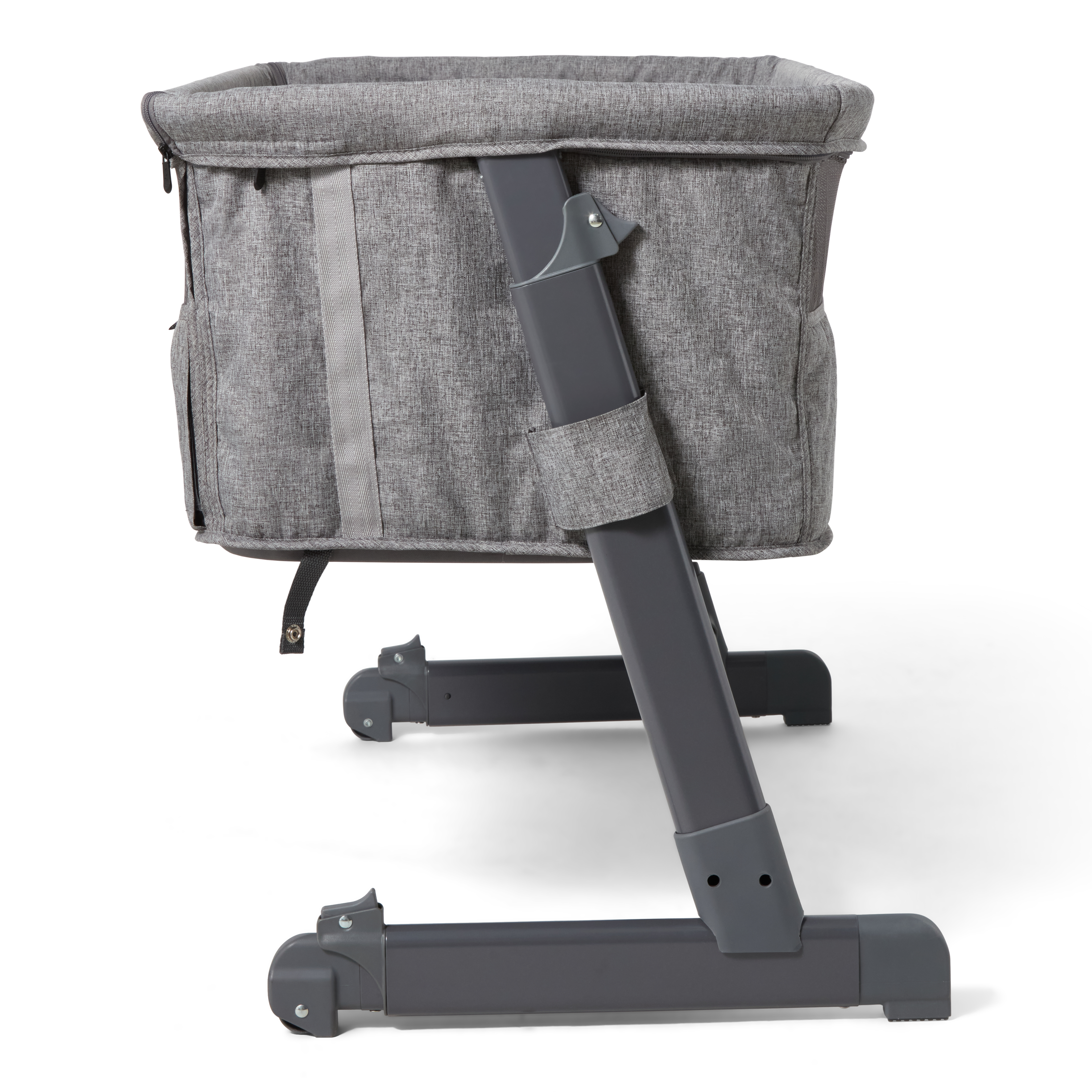 Tova bedside crib, grey