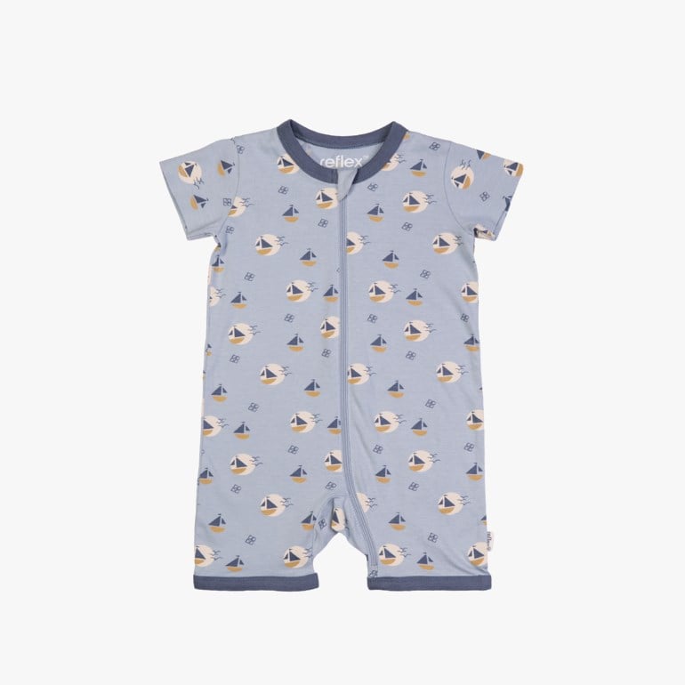 Bomull pyjamas Blå - 11043187-dustyblue-56 cm - 1