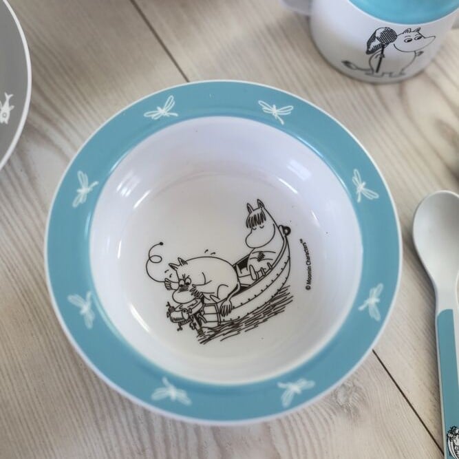 Mumin Vann & Bad Sugekopptallerken, blue