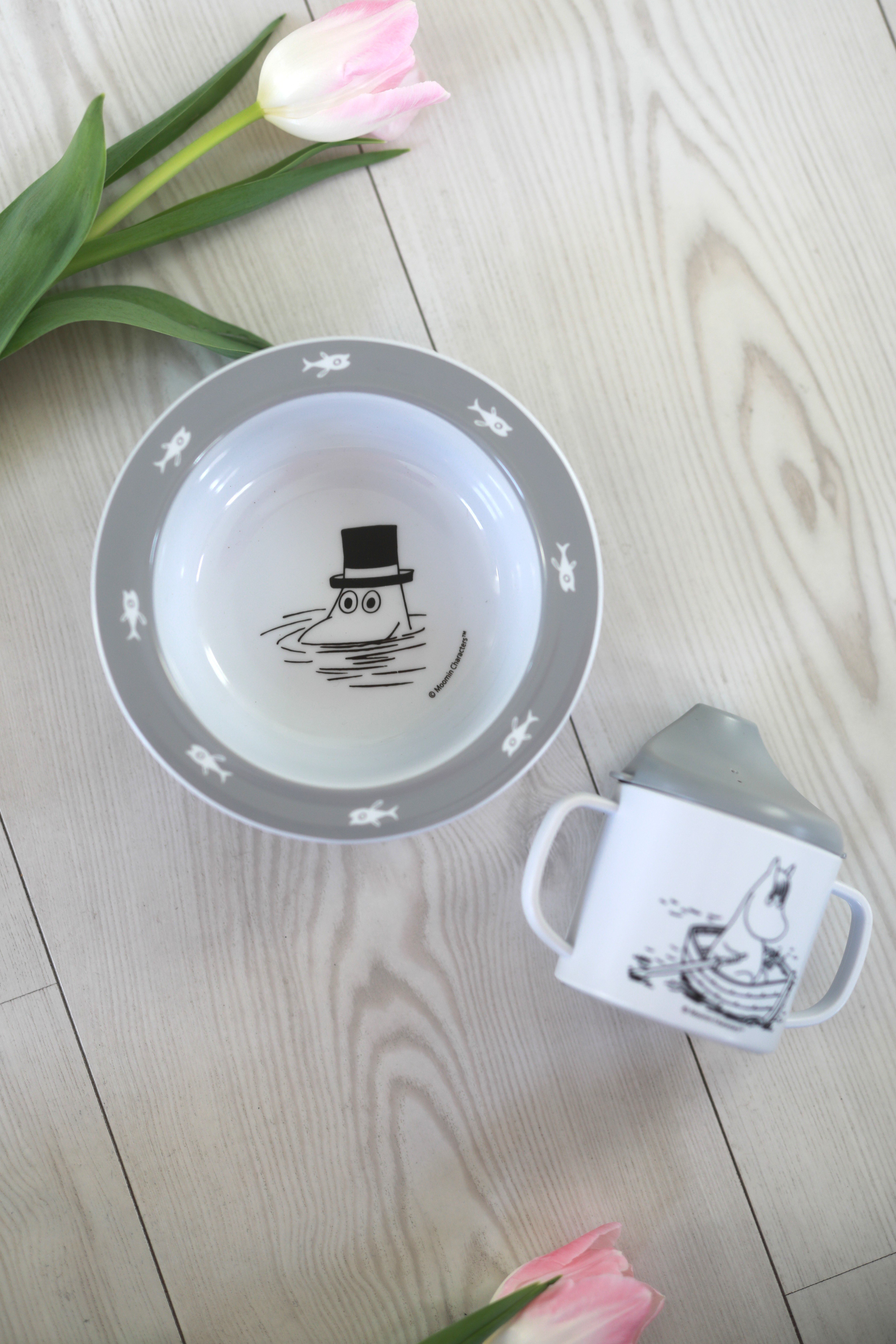 Mumin Vann & Bad Sugekopptallerken, grey