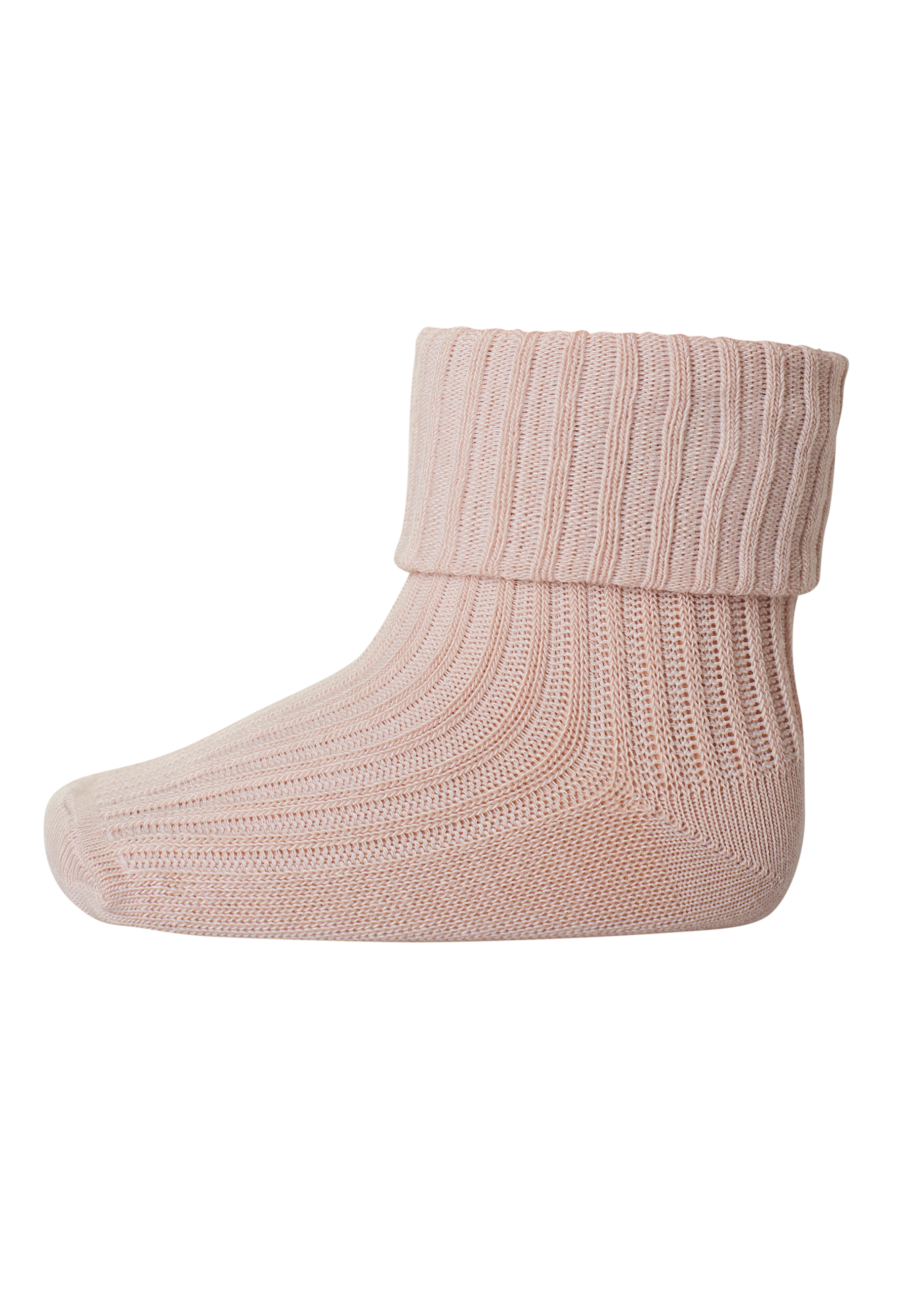 Baby ullsokker rib, rosedust