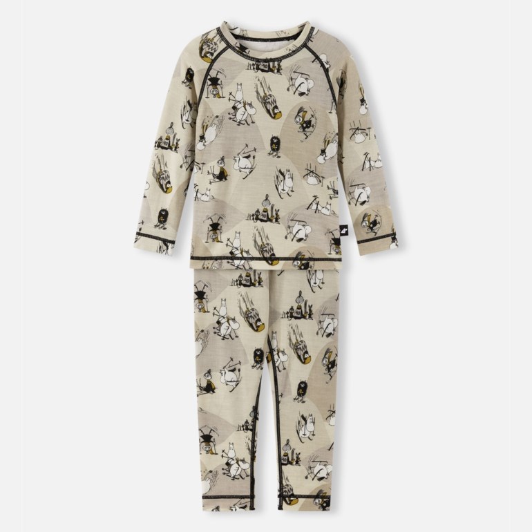 Moomin Trivsam ullsett Beige - 11044855-SandyBeige-92 cm - 1