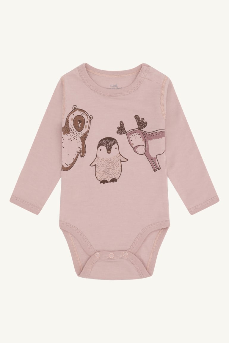 Hust & Claire Baloo body i ull/bambusviskose Rosa - 11045138-adoberose-56 cm - 1