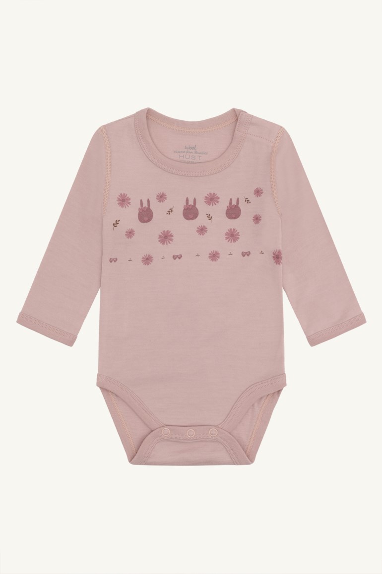 Hust & Claire Baloo body i ull/bambus Rosa - 11045139-adoberose-56 cm - 1