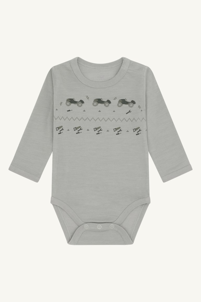 Hust & Claire Baloo body i ull/bambus Grønn - 11045139-Forest Fog-56 cm - 1