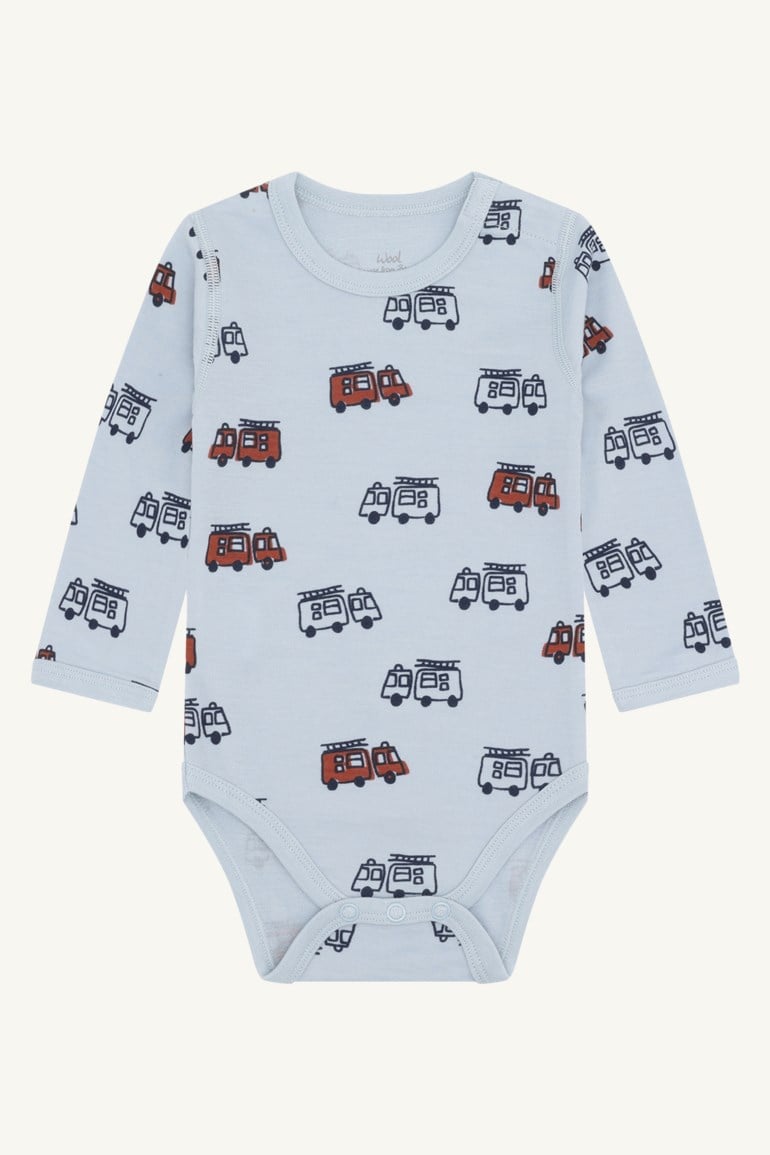 Hust & Claire Baloo body i ull og bambus Blå - 11045144-Baby Blue-56 cm - 1