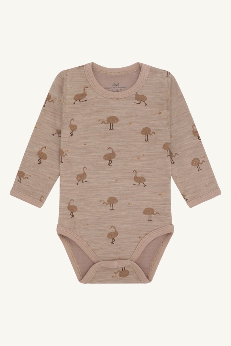 Hust & Claire Baloo body i ull/bambus Brun - 11045145-Biscuit-56 cm - 1