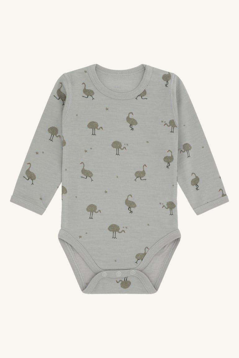 Hust & Claire Baloo body i ull/bambus Grønn - 11045145-Forest Fog-56 cm - 1