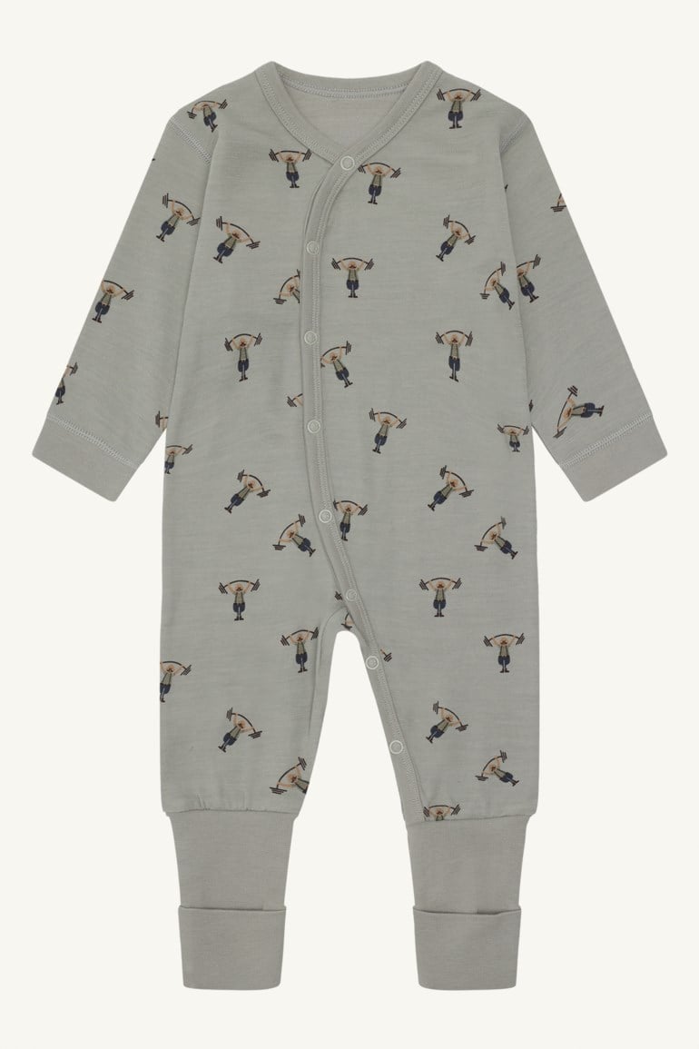 Hust & Claire Manu heldress i ull/bambus Grønn - 11045148-Forest Fog-56 cm - 1