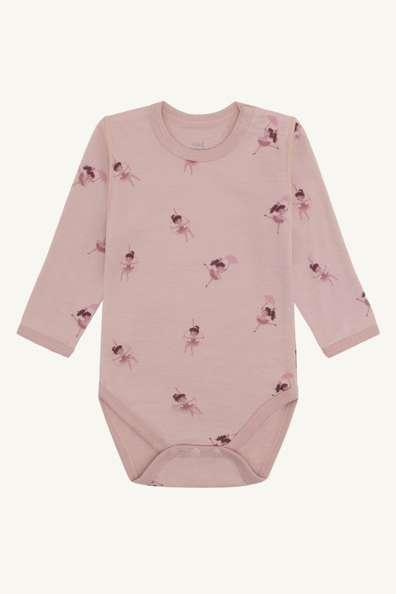 Hust & Claire Baloo body i ull og bambus Rosa - 11045149-adoberose-74 cm - 1