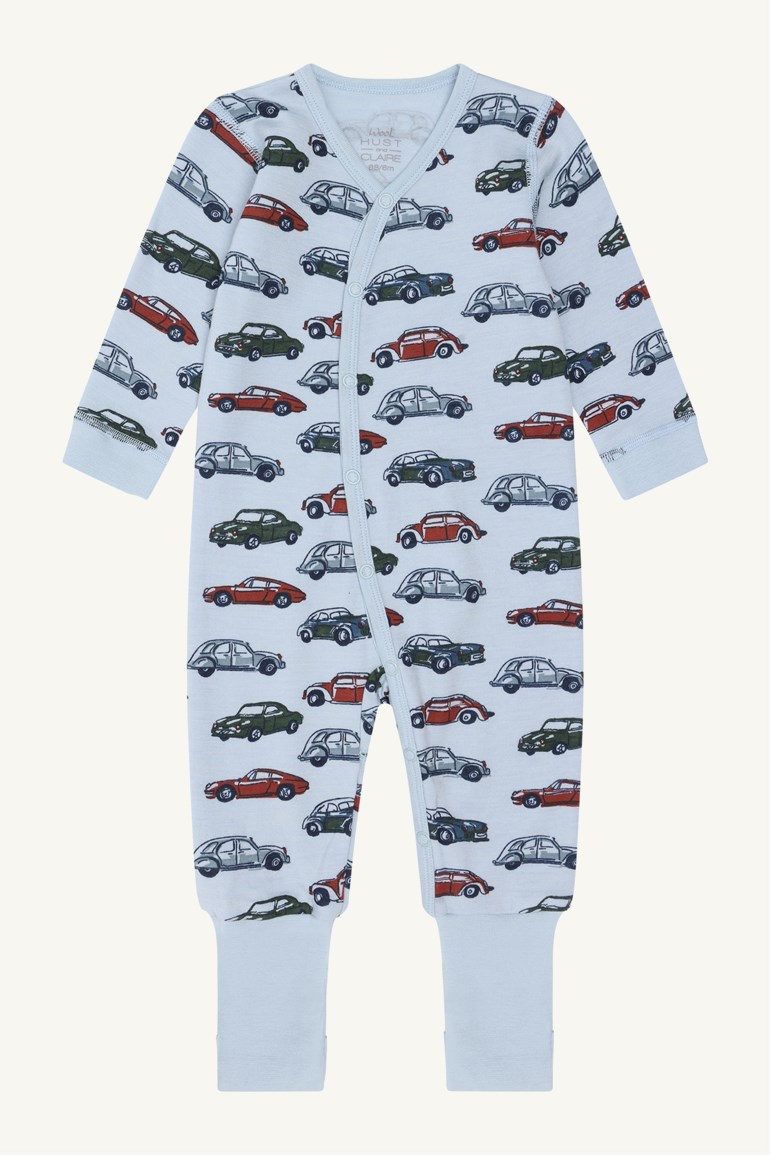 Mobi heldress - cars Blå - 11045164-Baby Blue-56 cm - 1