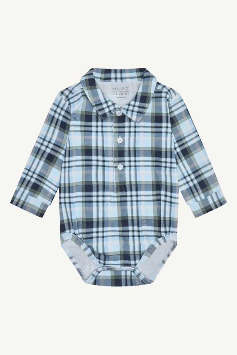 Boye skjortebody Blå - 11045188-Iron blue-62 cm - 1