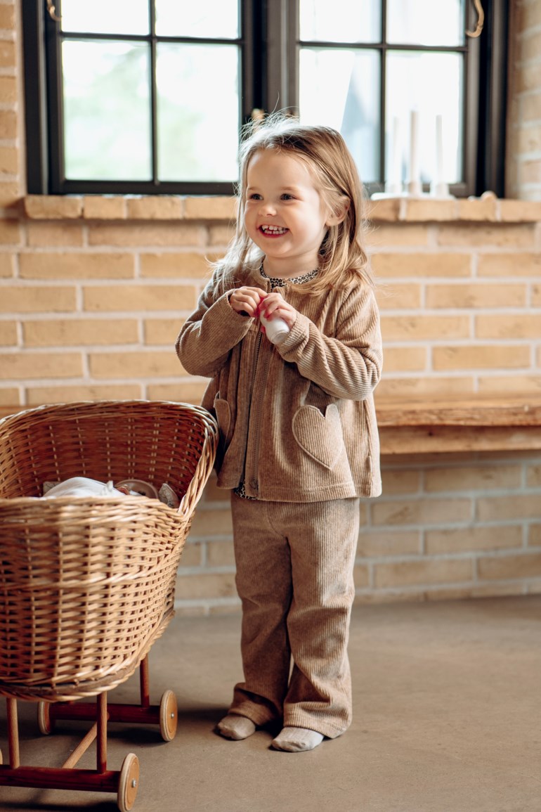 Sicillia velurjakke - solid Brun - 11045204-Biscuit-92 cm - 1