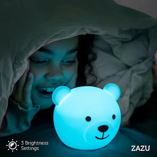 Zazu Bor the Bear nattlampe, white