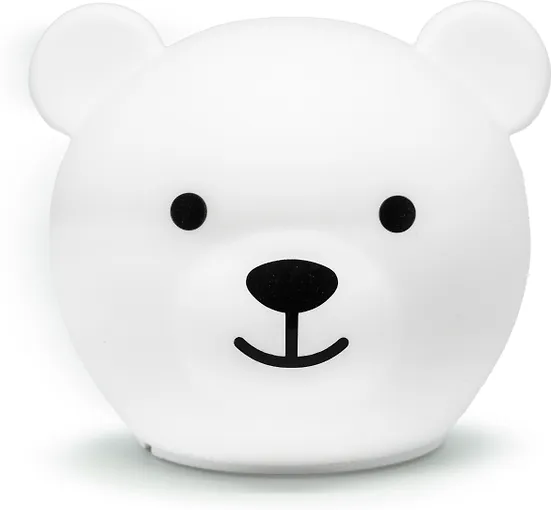 Zazu Bor the Bear nattlampe, white