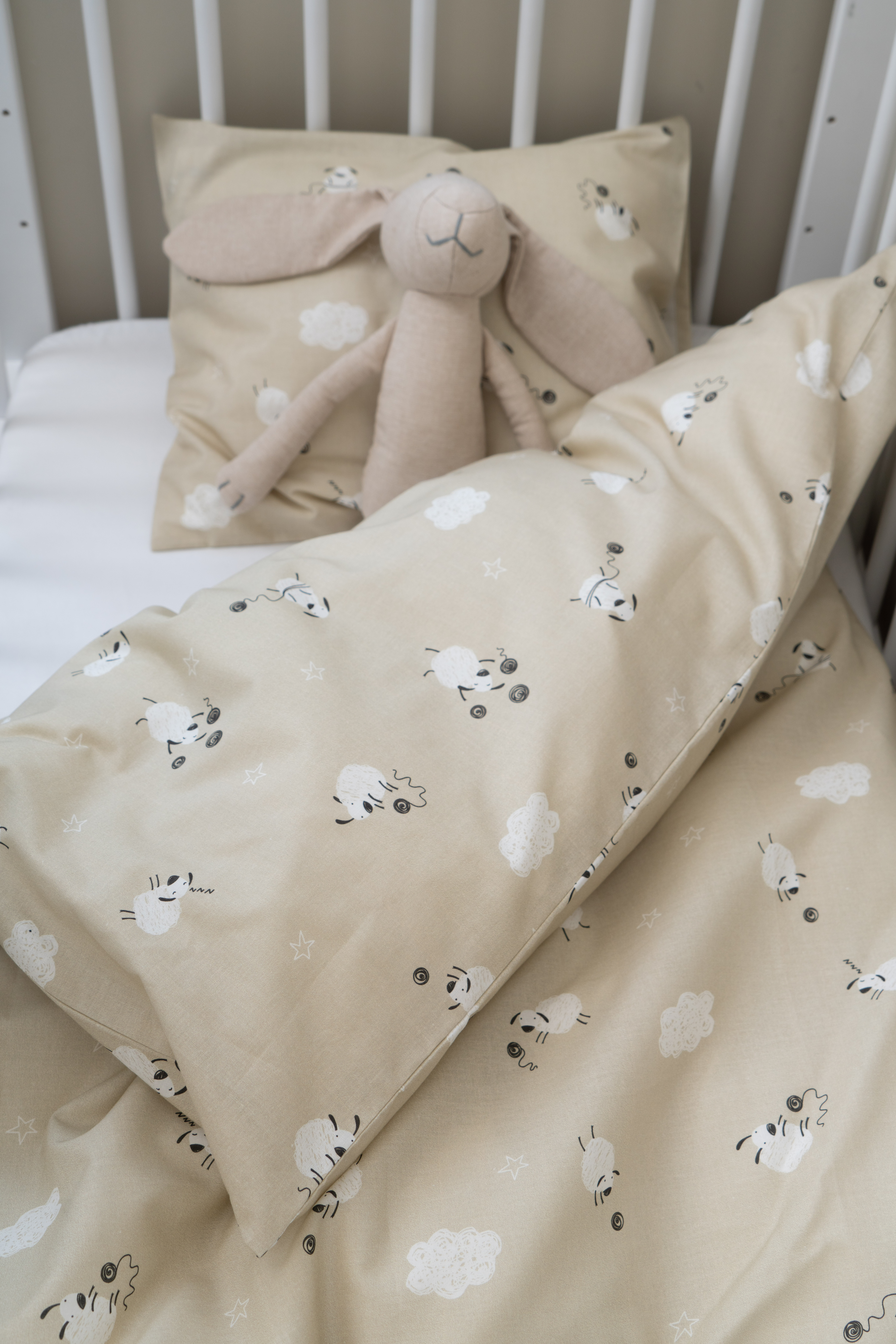 Sengesett Sau i drømmeland, beige