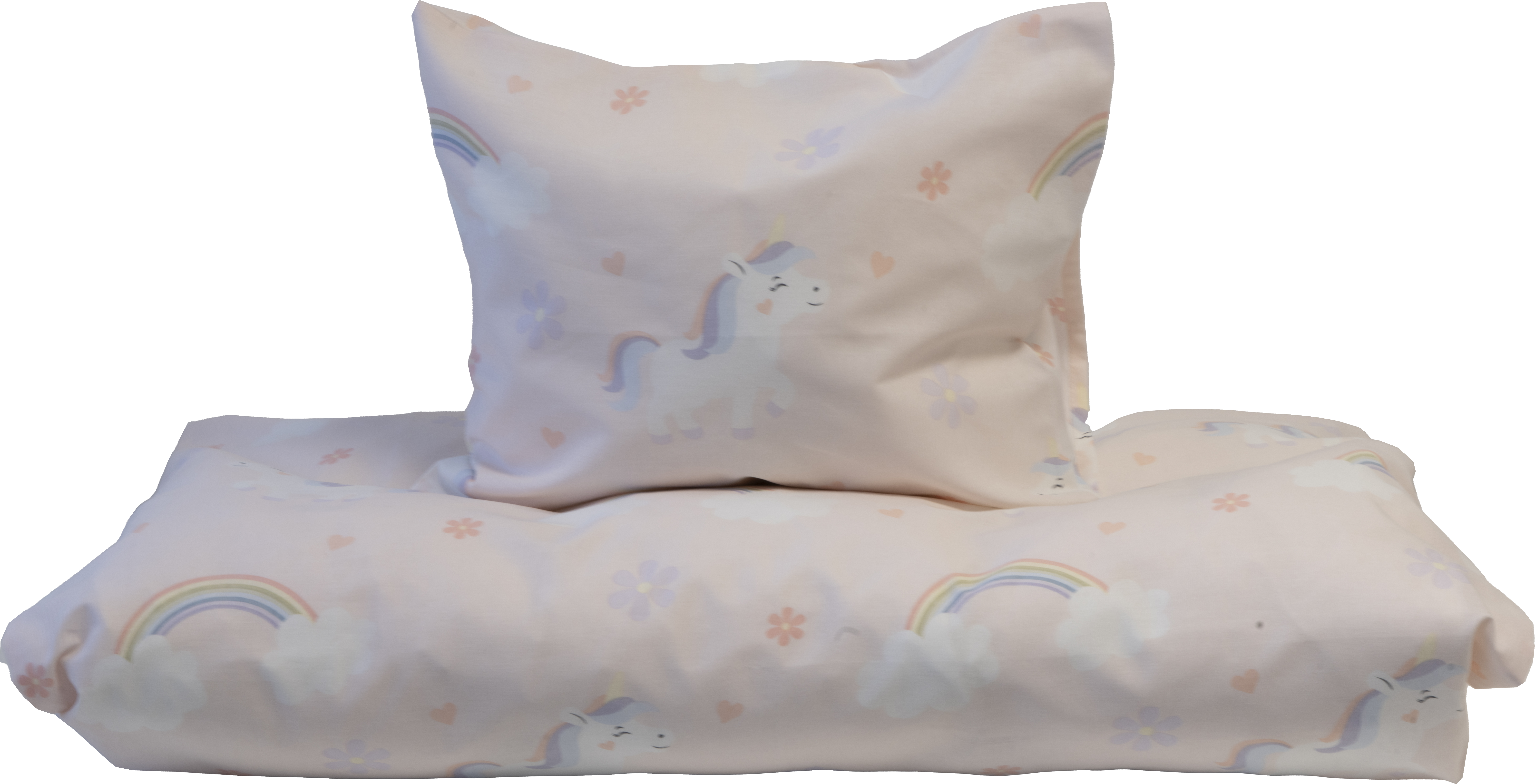 Sengesett Enhjørning Rosa - 11045364-Pink-80x100cm - 1