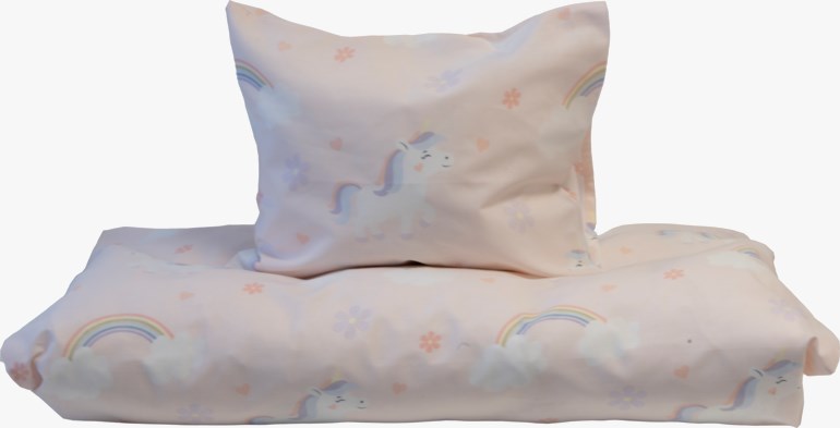 Sengesett Enhjørning Rosa - 11045364-Pink-80x100cm - 1