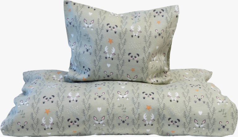 Sengesett Poter i skogen Grønn - 11045367-Green-65x80cm - 1