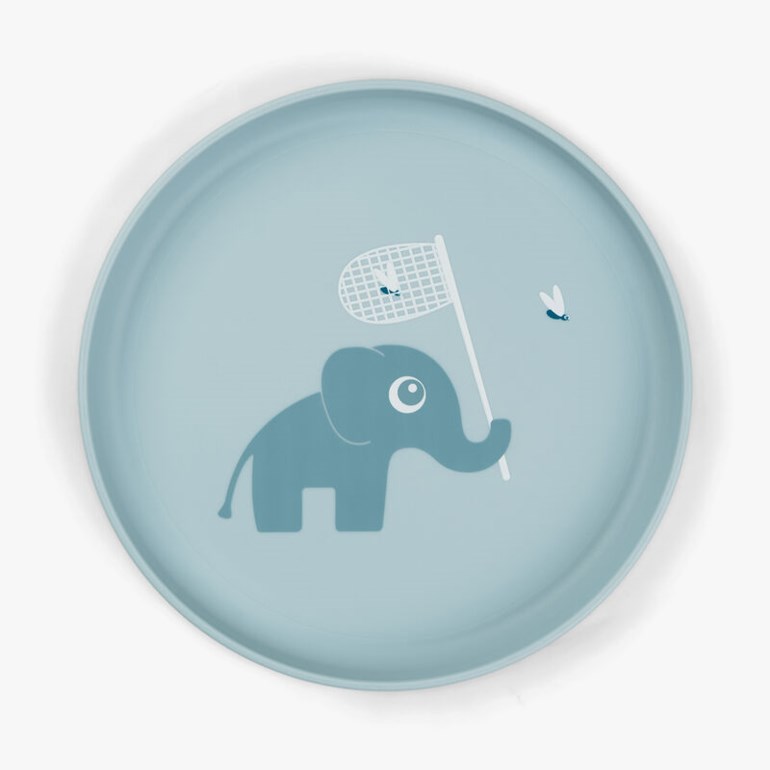 Barnetallerken med sklisikker bunn Blå - 11045482-Blue-One Size - 1