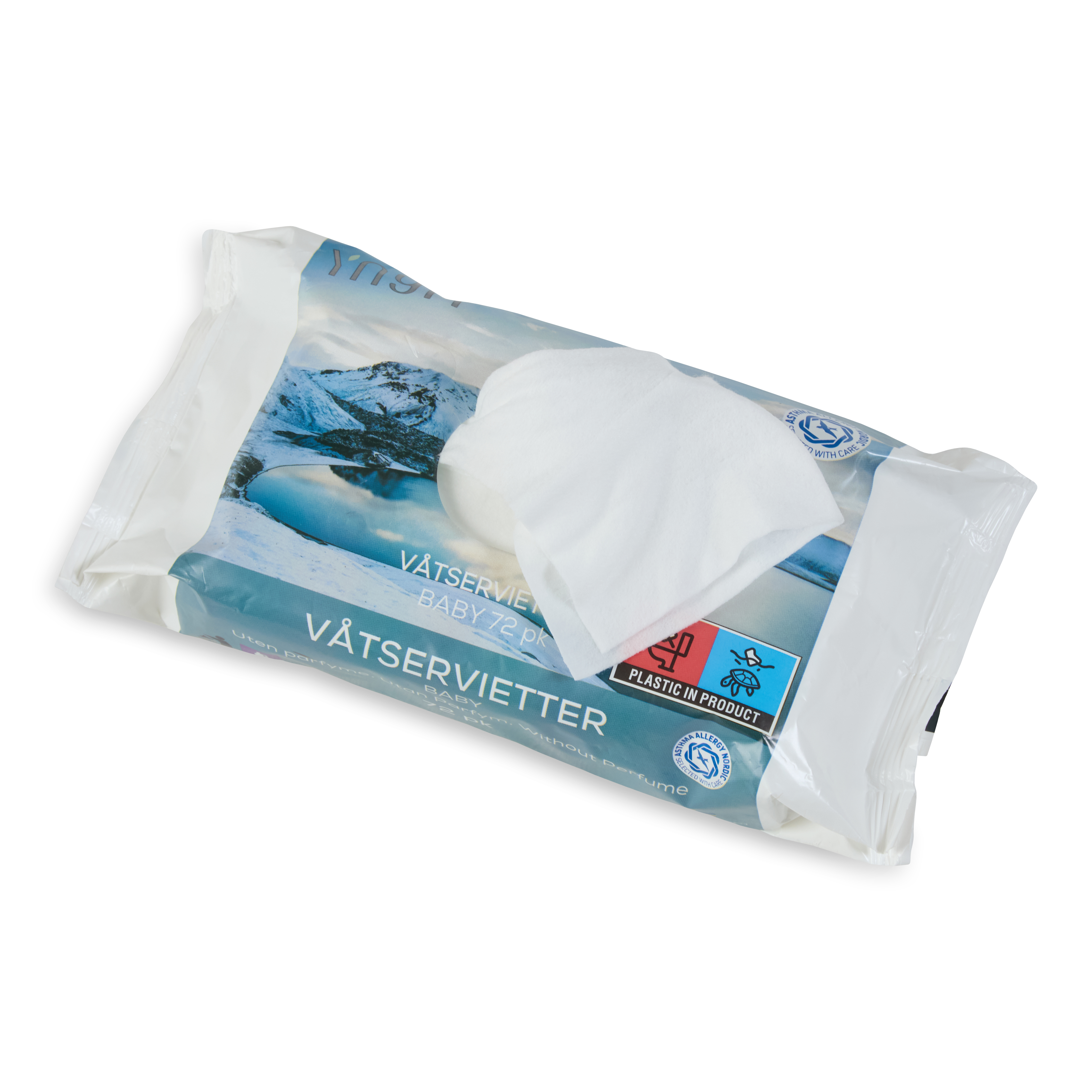 Våtservietter 72 stk, white