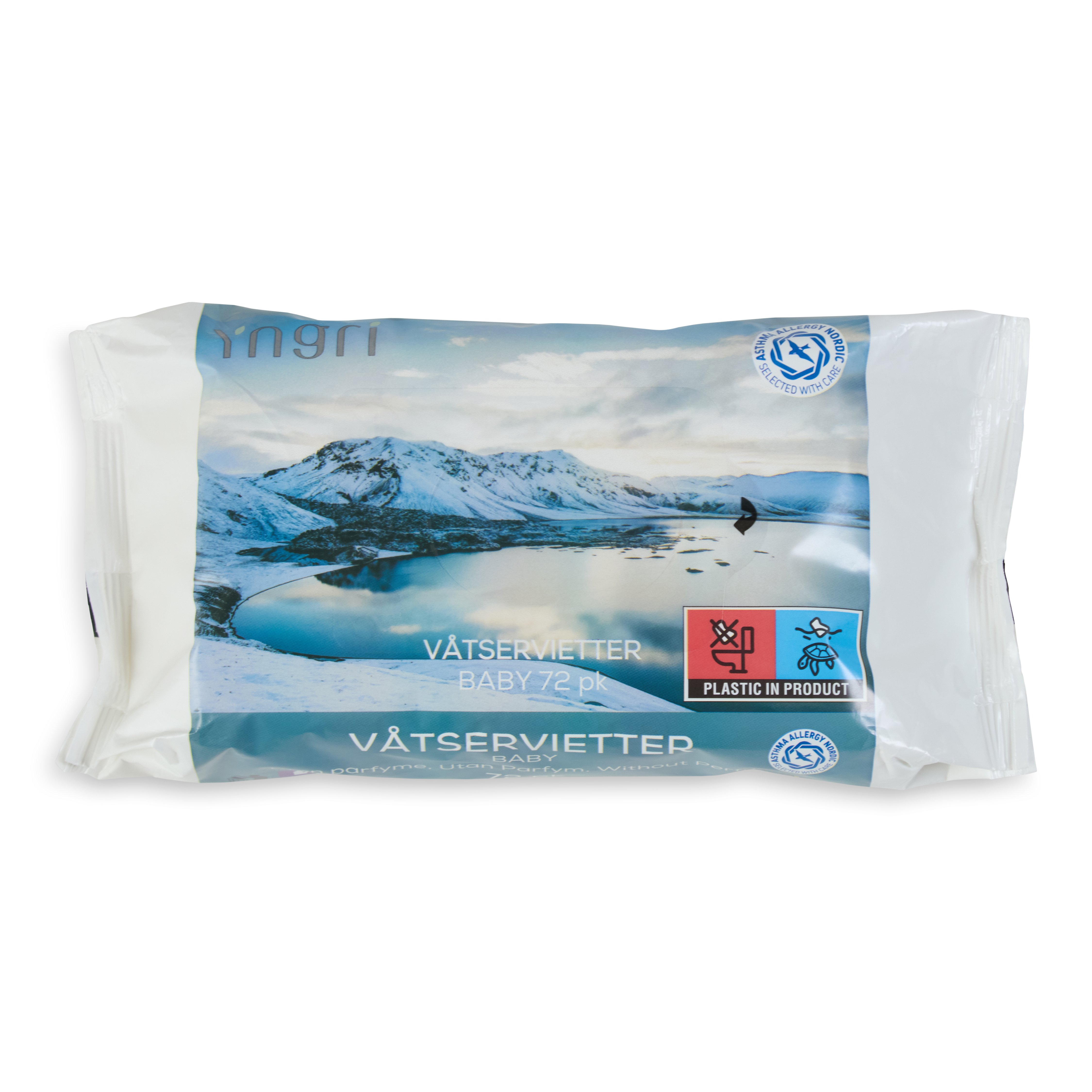 Våtservietter 72 stk, white