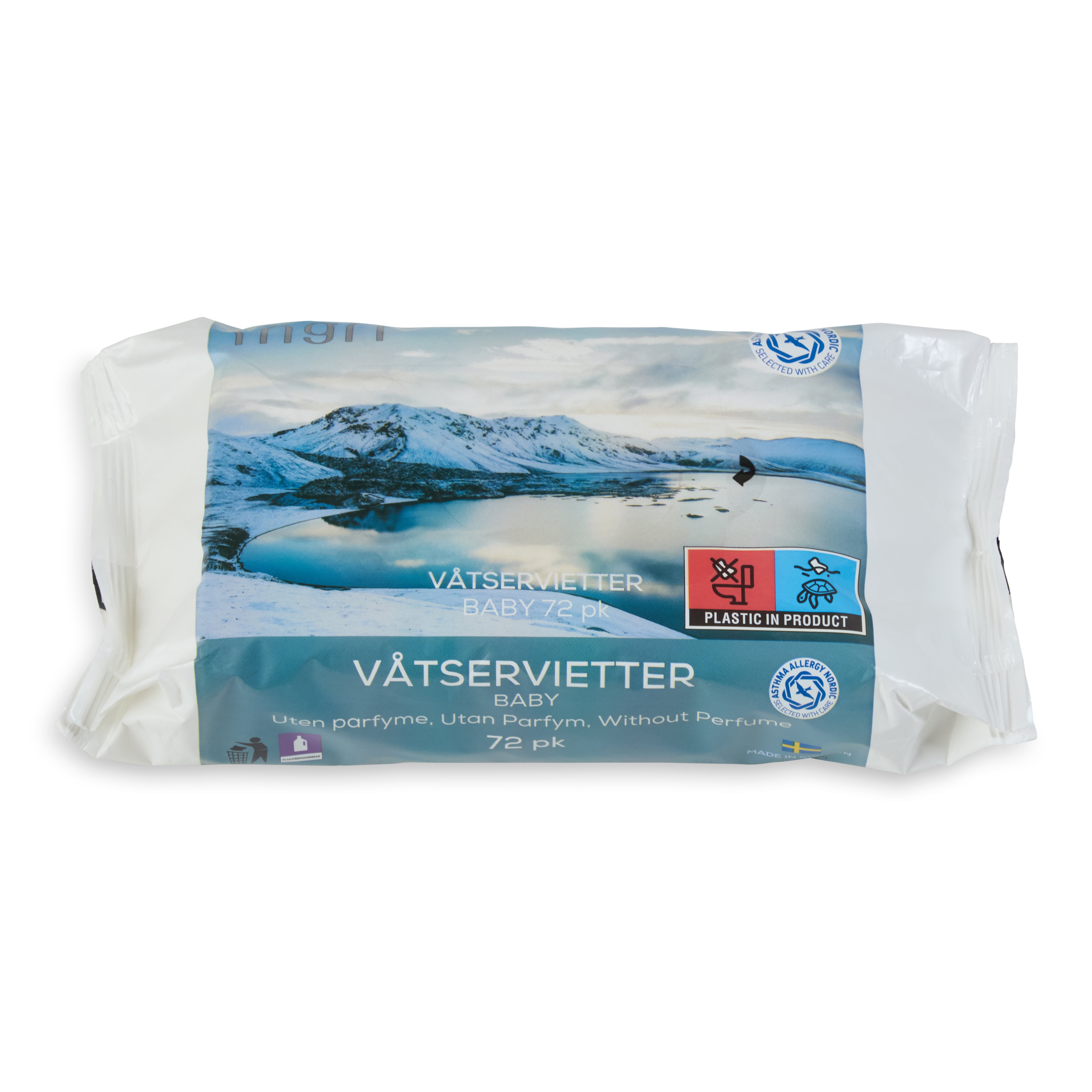Våtservietter 72 stk, white