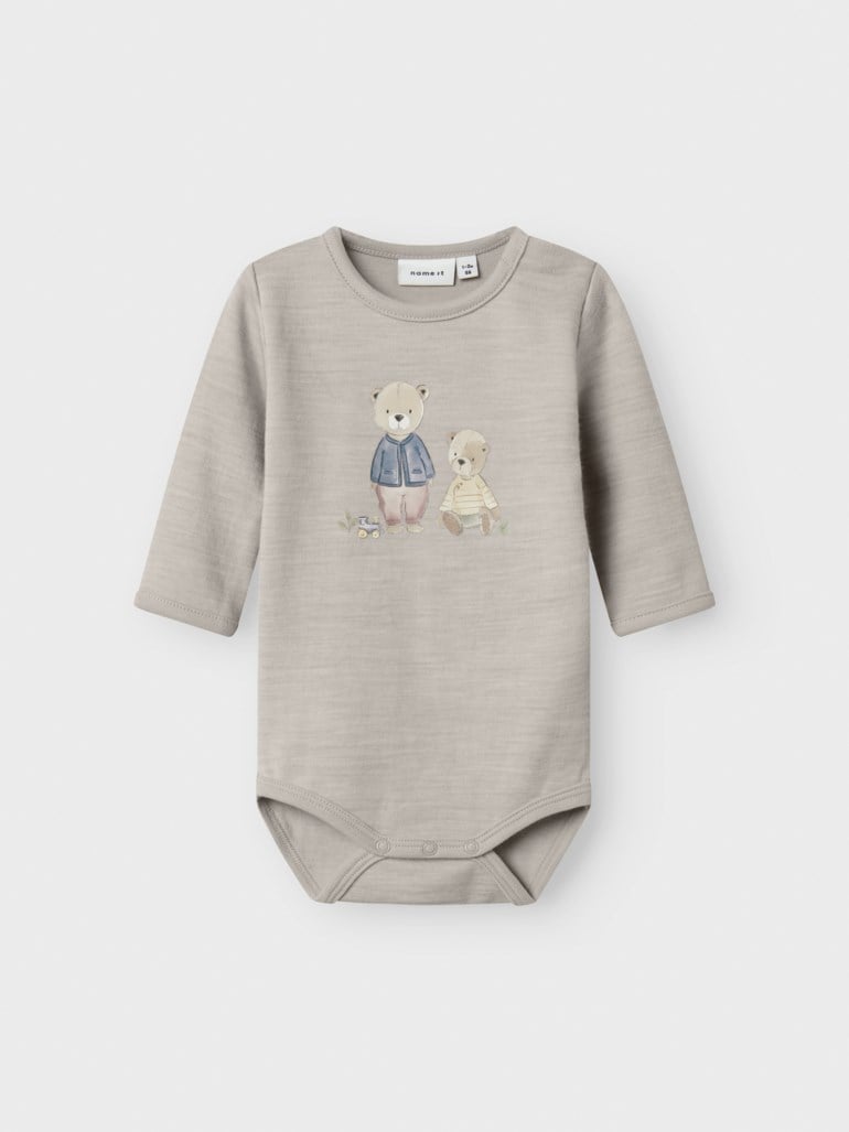 Wup ull/bomull body Grå - 11046846-NacreousCl-50 cm - 1