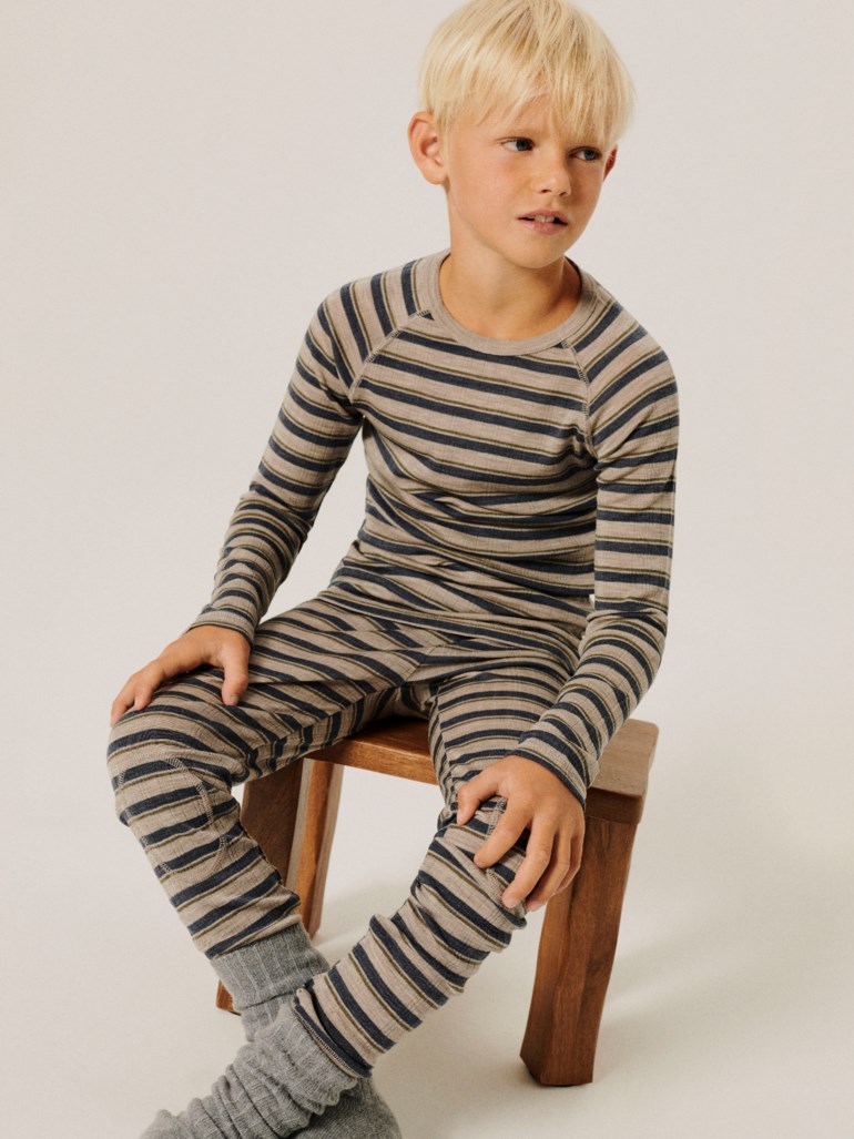 Wang ull legging stripe Brun - 11046865-Satellite-116 cm - 1