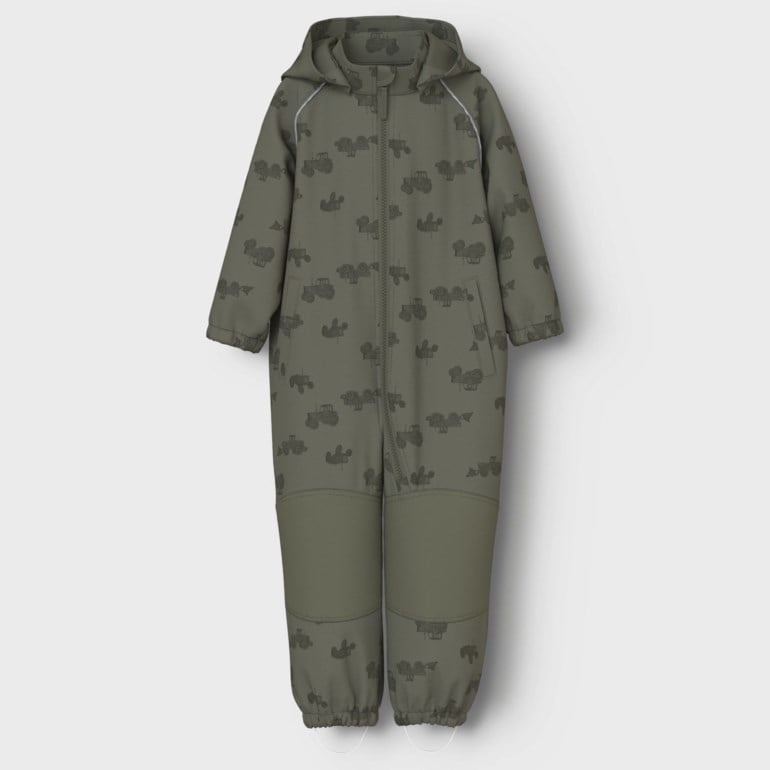 Alfa softshelldress Grønn - 11046867-DustyOlive-86 cm - 1