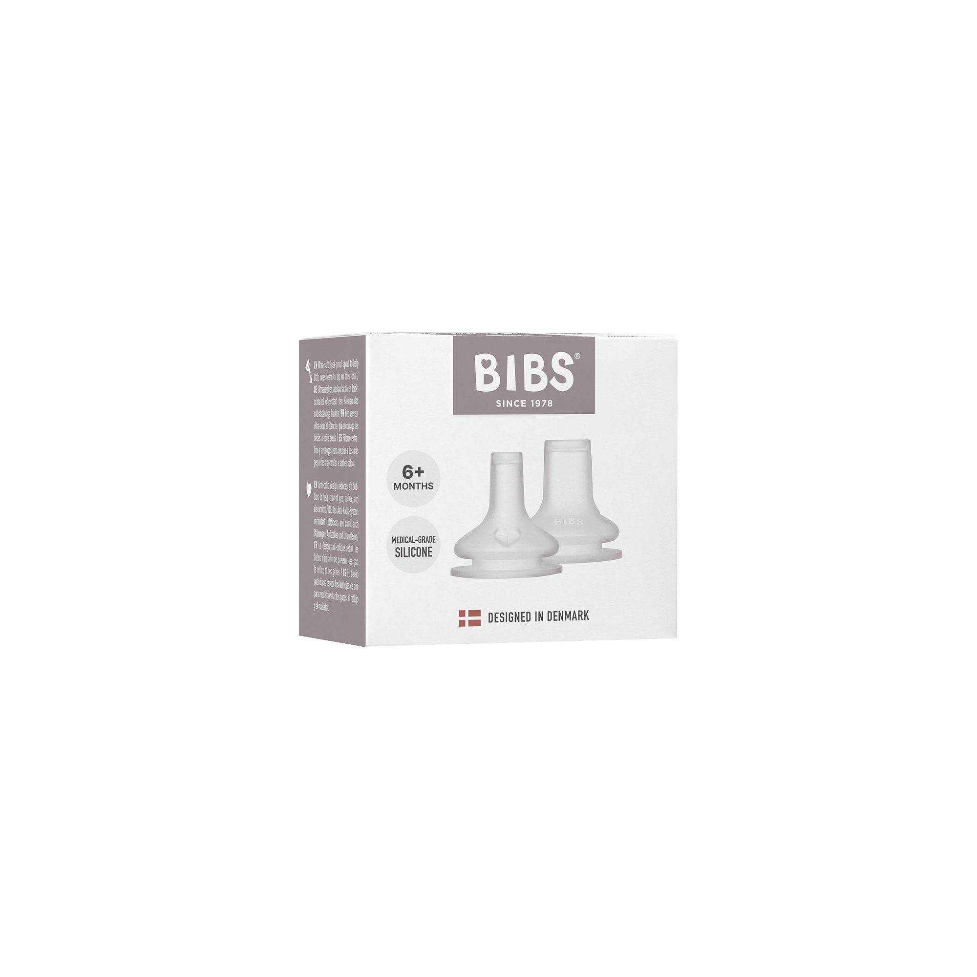 BIBS Silikontut – Til babyflaske 2 pk, transparent