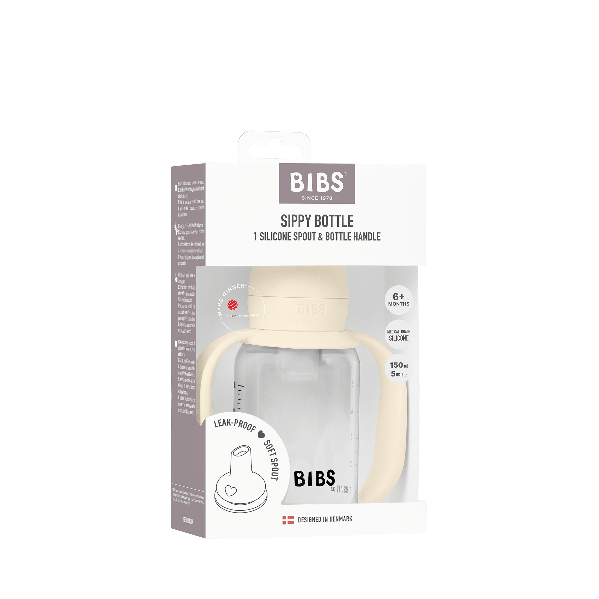 BIBS Antikolikk Sippy-flaske, ivory