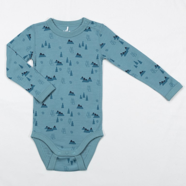 Bris merinoull/bambus body Blå - 11047265-StoneBlue-56 cm - 1