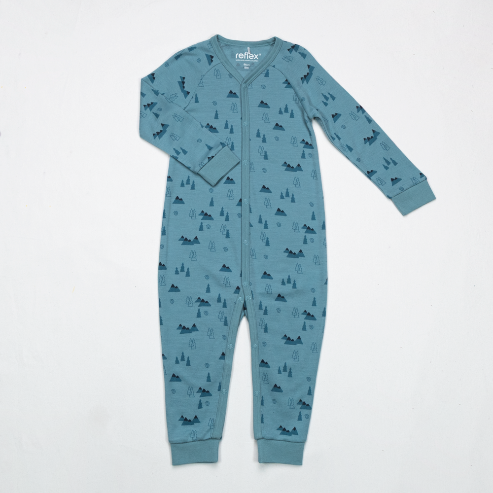 Bris merinoull/bambus heldress Blå - 11047267-StoneBlue-56 cm - 1