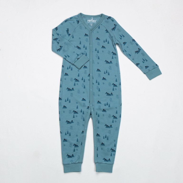 Bris merinoull/bambus heldress Blå - 11047267-StoneBlue-56 cm - 1