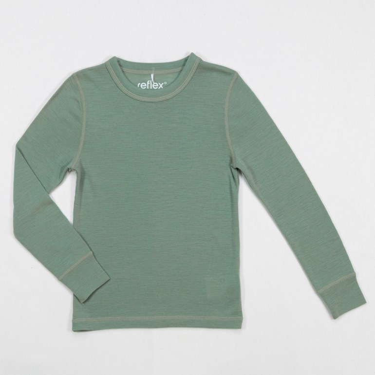 Frost trøye merinoull Grønn - 11047274-OliveGreen-98-104 cm - 1