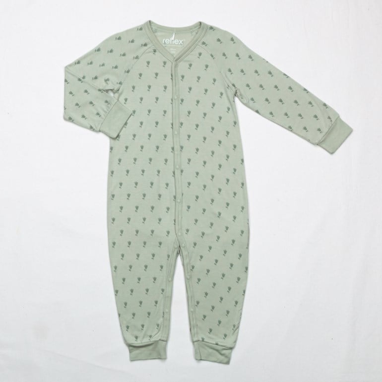 Linne bambus heldress Grønn - 11047304-sage green-56 cm - 1