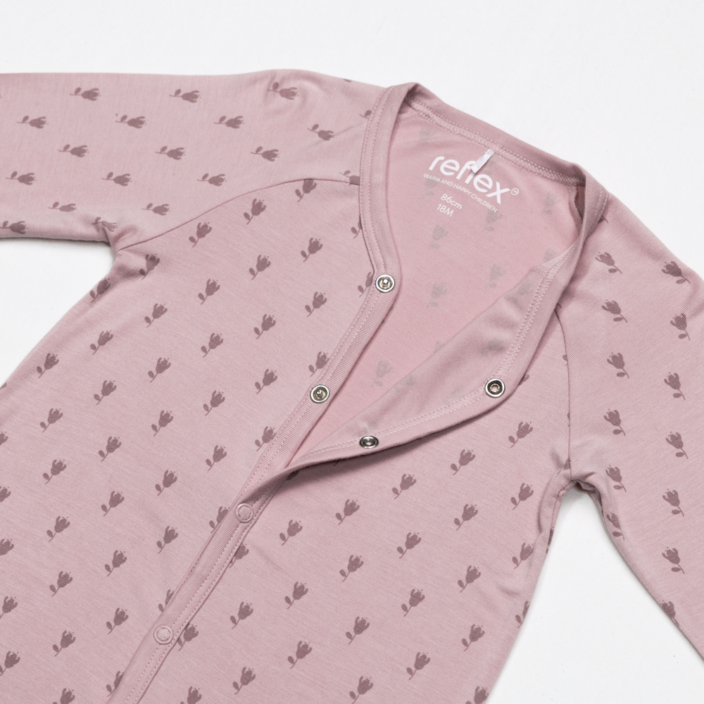 Linne bambus heldress, blush