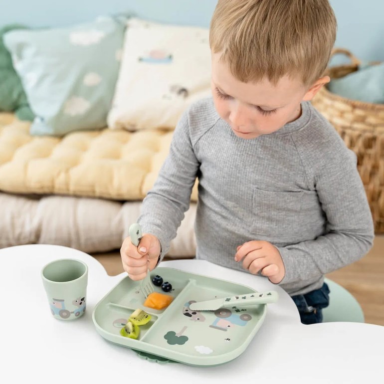 Foodie Spisesett – Komplett barneservise Tiny Farm Grønn - 11047325-Green-One Size - 1