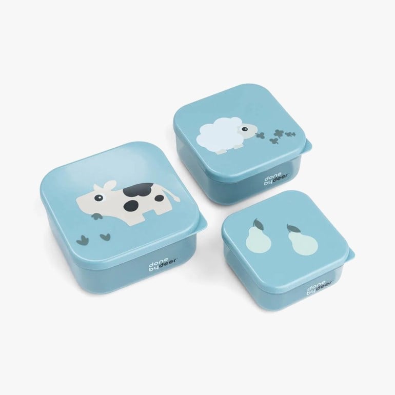 Snackbokser barn – Sett med tre størrelser Blå - 11047327-Blue-One Size - 1