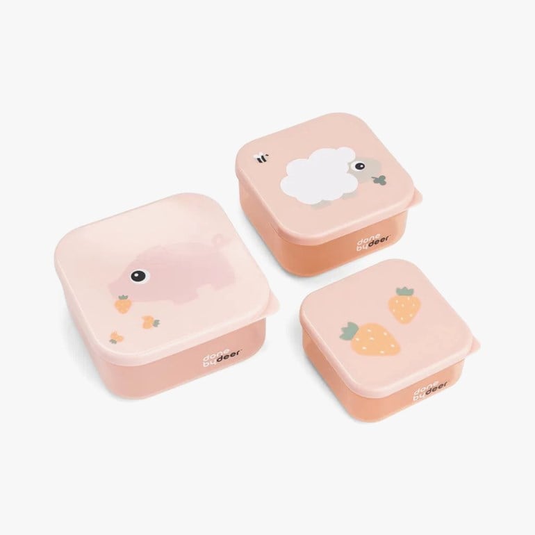 Snackbokser barn – Sett med tre størrelser Rosa - 11047327-Powder-One Size - 1