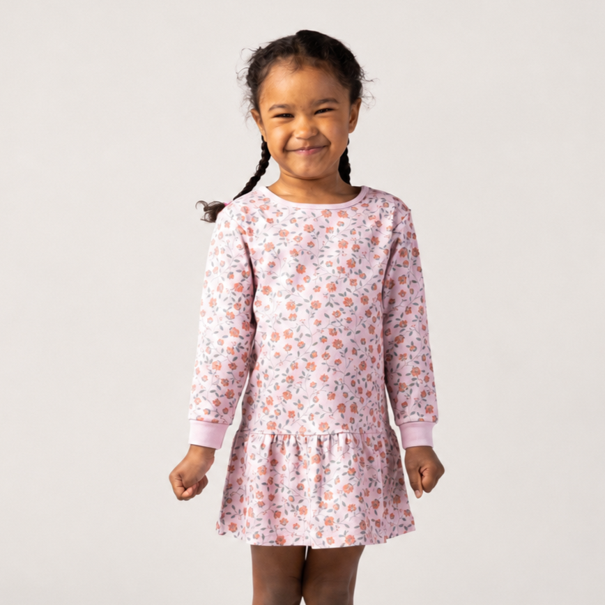 Snøfall kjole i ull Rosa - 11047421-PinkCloud-86-92 cm - 1