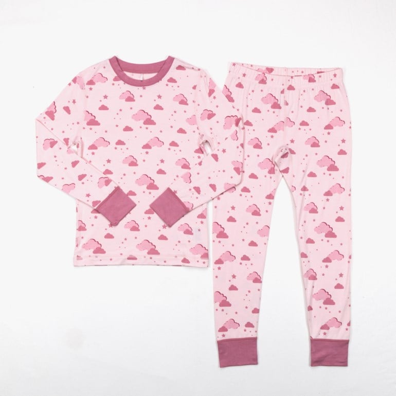 Linne bambus pysjamas Rosa - 11047425-PinkCloud-86-92 cm - 1