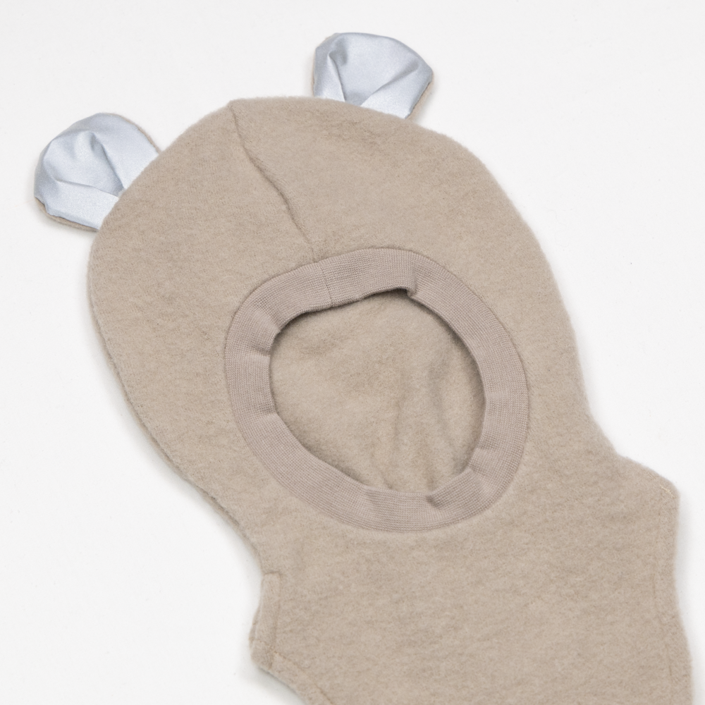 Tovdal balaclava  i tovet merinoull, beige