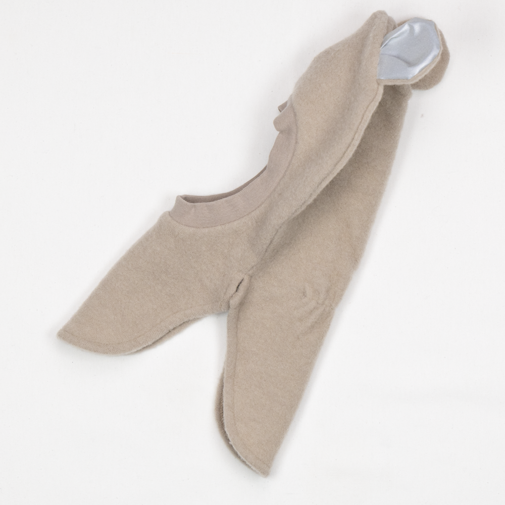 Tovdal balaclava  i tovet merinoull, beige