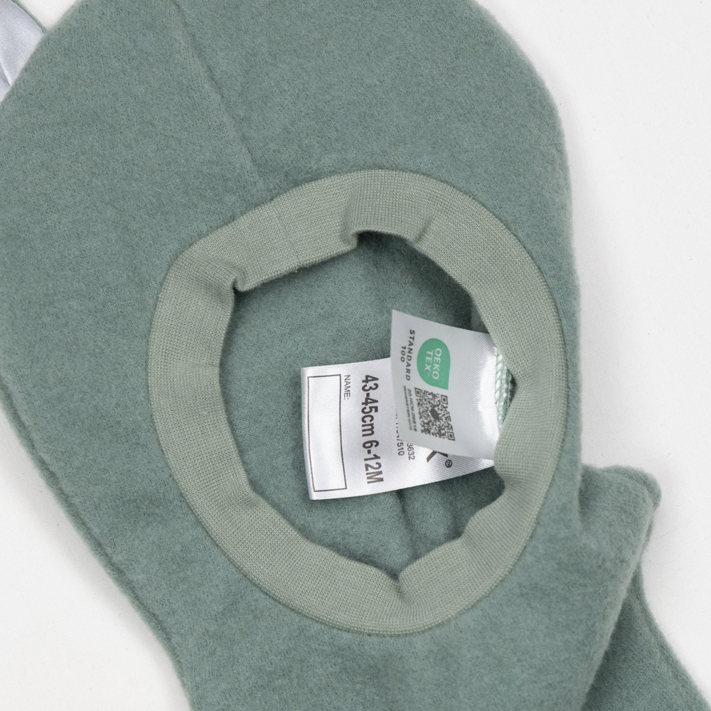 Tovdal balaclava  i tovet merinoull, olivegreen